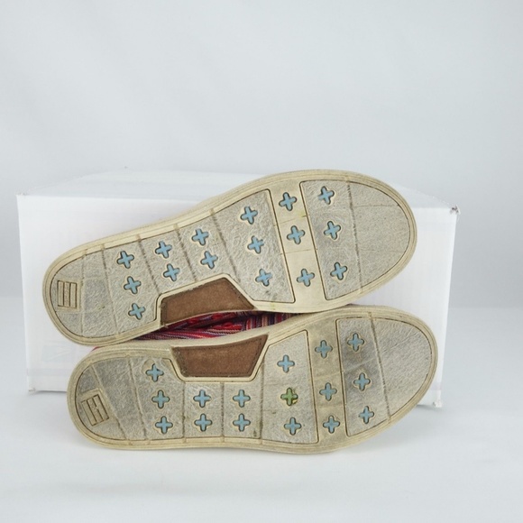 Toms Pink Blue Red Canvas Classic Flats sz 5 #SA21 - Picture 8 of 9
